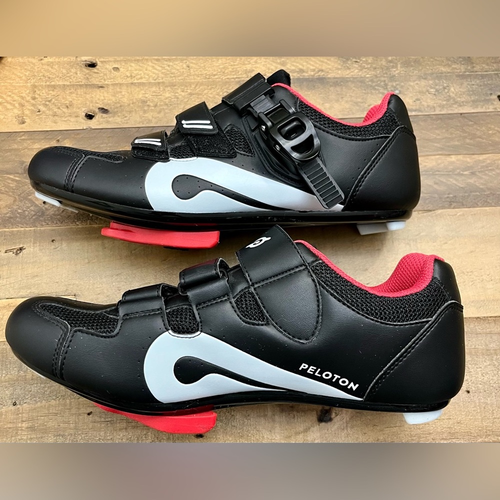 Peloton Black and White Cycling Shoes